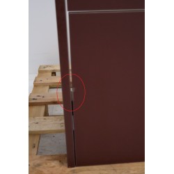 Ensemble Meuble Sous-Vasque Rouge et Miroir