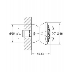 Douchette Latérale GROHE Relexa Ultra 65 2 Jets Chrome - 27067000