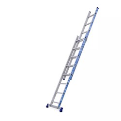 Échelle Coulisse à Main TUBESCA Platinium 2 Plans 2x8 Marches Hauteur d'Accès...
