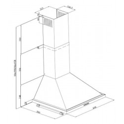 Hotte Murale SILVERLINE Osiris 90cm Noir - HO0019009