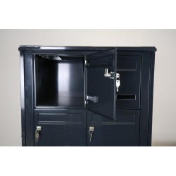 Bloc de 10 Boites aux Lettres LEABOX Collective Extérieur Gris Anthracite Sans Pieds - 2x5