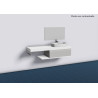 Meuble Sous-Vasque de Salle de Bain ALTERNA Zao 1 Tiroir Taupe 90x50x28cm avec Plan Vasque 180x50x9cm - 6653648-6692059