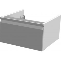 Meuble Sous-Vasque de Salle de Bain ALTERNA Zao 1 Tiroir Taupe 50x50x28cm