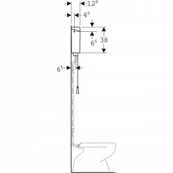 Réservoir à Chaînette de Toilette Chasse d'Eau 6L-9L GEBERIT