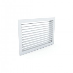 Grille d'Aération GRADA Simple Deflex Acier 400x200 Blanc - GD100 - NEUVE