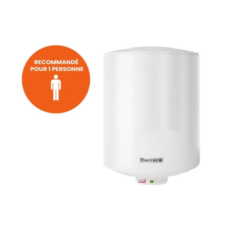 Chauffe-Eau Électrique 50L THERMOR Duralis ACI Hybride Stéatite Vertical Mural Monophasé - 241057