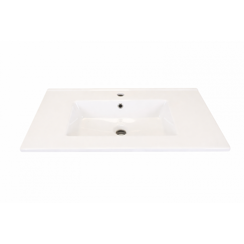 Plan Vasque Céramique à Poser EQUINOX L81cm Blanc Brillant - 551050
