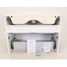 Meuble avec Vasque de Salle de Bain L80cm SANIJURA Equinox 2 Tiroirs Laqué Blanc avec Vasque Céramique - 575012-551050