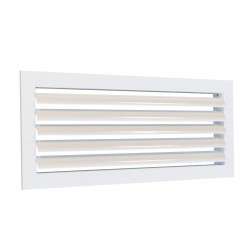 Grille de Soufflage 300x150mm ATLANTIC Simple Deflexion à Ailettes Mobiles Blanc - 529297 - NEUVE