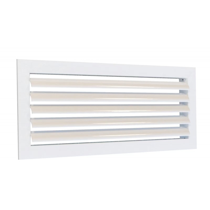 Grille de Soufflage 300x150mm ATLANTIC Simple Deflexion à Ailettes Mobiles Blanc - 529297 - NEUVE