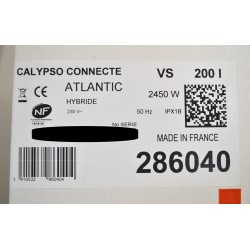Chauffe-Eau Thermodynamique 200L ATLANTIC Calypso Connecté ACI Hybride Stable
