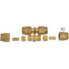 Kit 2 Raccords Unions Double SERTO Avec Douilles d'Appui 1/2"