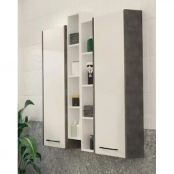 Meuble Colonne de Salle de Bain 124x17x40cm AQUANCE 1 Porte Droite Blanc Mat - MDAYN4035204