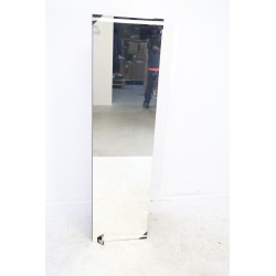 Meuble Colonne de Salle de Bain 152x40cm AQUANCE Prag 1 Porte Miroir Double Face Noir