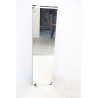 Meuble Colonne de Salle de Bain 152x40cm AQUANCE Prag 1 Porte Miroir Double Face Noir