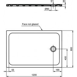 Receveur de Douche Rectangulaire PORCHER Okyris+ Sans Bonde Blanc - P021301