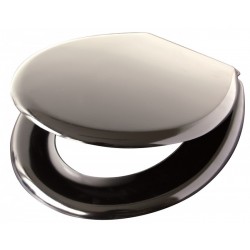 Abattant de WC OLFA Tradition Noir avec Couvercle avec Charnières en Acier Inoxydable - 7TD00020201B