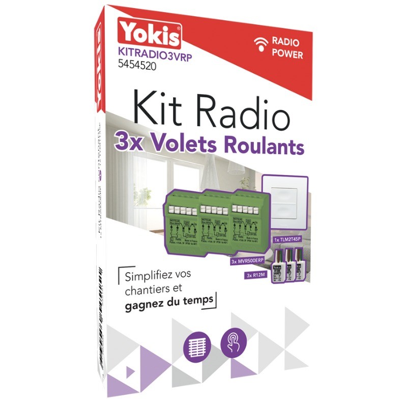 Kit de Centralisation Radio YOKIS Kitradio3VRP 3 Volets Roulants - 5454520