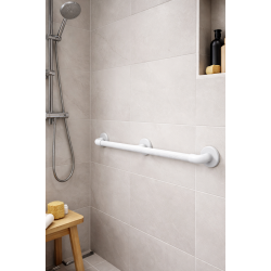 Barre d'Appui Haute Résistance AKW L914xP40mm Ø32mm Blanc - 01940WH