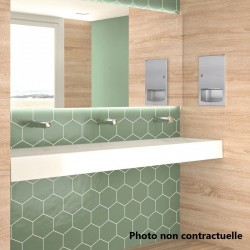 Lavabo Collectif Suspendu DELABIE Mineralcast Sans Trou de Robinetterie Blanc - 454120