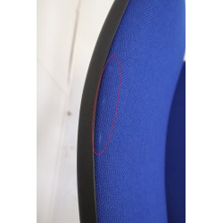 Lot de 4 Chaises de Bureau Réunion Bleu/Noir Empilables