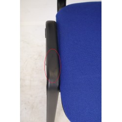 Lot de 4 Chaises de Bureau Réunion Bleu/Noir Empilables 4 Pied