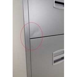 Meuble Classeur Métallique 4 Tiroirs pour Dossiers Suspendus de Bureau H130xL41xP40mm