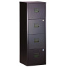Meuble Classeur Métallique 4 Tiroirs pour Dossiers Suspendus de Bureau H130xL41xP40mm Anthracite - PFA4F-GA - NEUF Déclassé