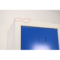 Vestiaire Industrie Propre 3 Colonnes Fermeture Moraillon 180x89x50cm