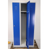 Vestiaire Industrie Propre 3 Colonnes Fermeture Moraillon 180x89x50cm Bleu Gris