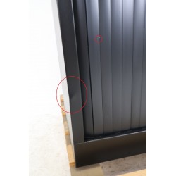 Armoire Basse à Rideaux de Bureau MTI 2 Tablettes Corps et Rideaux Noir 120x105