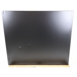 Armoire Basse à Rideaux de Bureau MTI 2 Tablettes Corps et Rideaux Noir 120x105x43cm - AMR1210-NR