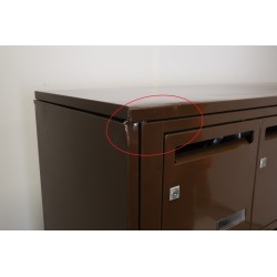 Bloc de 12 Boîtes aux Lettres LEABOX Collective Intérieur Mural Marron Pas Cher