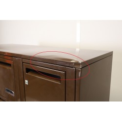 Bloc de 12 Boîtes aux Lettres LEABOX Collective Intérieur Mural Marron Pas Cher