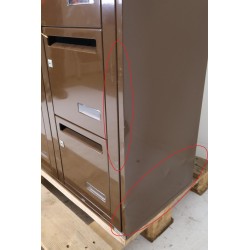 Bloc de 12 Boîtes aux Lettres LEABOX Collective Intérieur Mural Marron Pas Cher