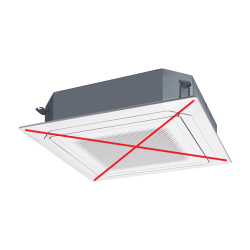 Unité Intérieure Cassette de Climatisation Réversible 9kW FUJITSU GENERAL Airflow Monophasé - AUXM030GLEH