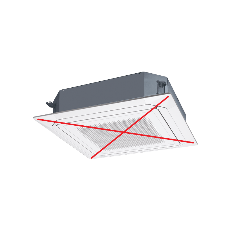 Unité Intérieure Cassette de Climatisation Réversible 9kW FUJITSU GENERAL Airflow Monophasé - AUXM030GLEH