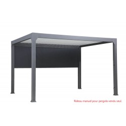 Store Frontal Extérieur Rideau Manuel 5m GREEN OUTSIDE Actual pour Pergola Bioclimatique