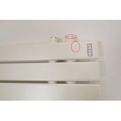 Sèche-Serviettes Électrique 1000W IRSAP Soul S Booster avec Télécommande Mât à Droite Blanc