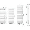 Sèche-Serviettes Électrique 1000W IRSAP Soul S Booster avec Télécommande Mât à Droite Blanc - UBE055AJ8A401NNN - NEUF