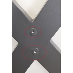 Table de Jardin avec 2 Bancs PARIS GARDEN Vancouver L210xl174cm Aluminium Effet