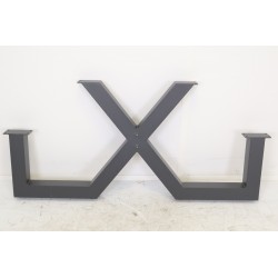 Table de Jardin avec 2 Bancs PARIS GARDEN Vancouver L210xl174cm Aluminium Effet Bois