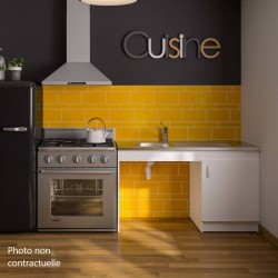 Meuble Sous-Évier 120cm NEOVA Lav'vaisselle Cuisine/Buanderie 1 Porte et Joue Bois Mélaminé Blanc - S15V01057