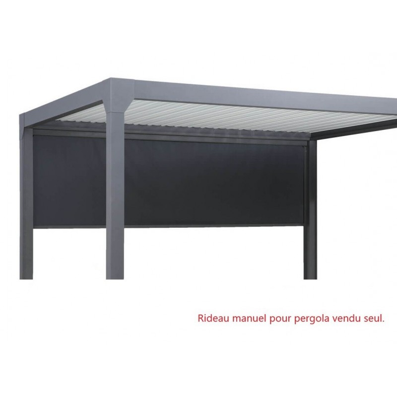 Store Frontal Extérieur Rideau Manuel 5m GREEN OUTSIDE Actual pour Pergola Bioclimatique