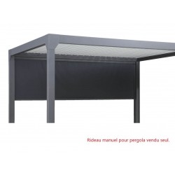 Store Frontal Extérieur Rideau Manuel 5m GREEN OUTSIDE Actual pour Pergola Bioclimatique