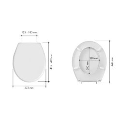 Abattant WC Toilette ANCONETTI Ancoflash Confort Thermodur Blanc