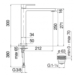 Mitigeur de Lavabo NOBILI Up Rehaussé en Laiton Chromé - UP94128/2CR - NEUF