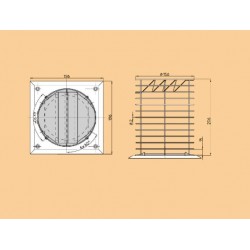 Grille de Protection Ventouse avec Déflecteur ELM LEBLANC AZ335 pour Chauffe-Bain