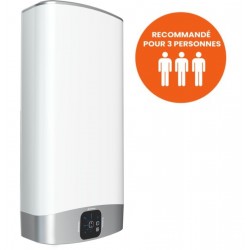 Chauffe-Eau Électrique Plat 80L ARISTON Velis EVO Multi-Positions Vertical ou Horizontal Mural Monophasé - 3626155