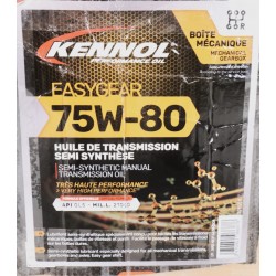 Bib de 20L d'Huile de Transmission Semi Synthèse KENNOL Easygear 75W-80 pour Boite Mécanique de Voiture